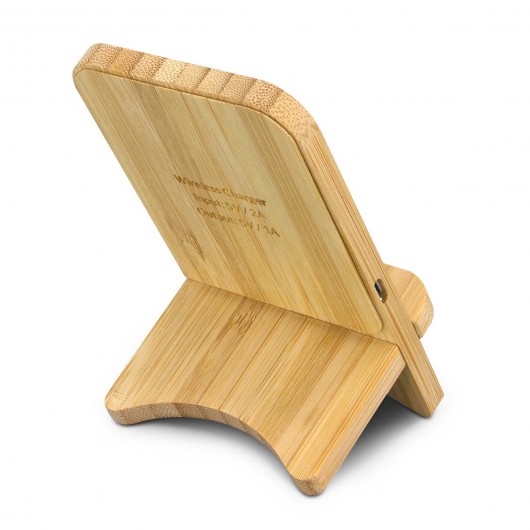 Bamboo Wireless Charging Stands Back